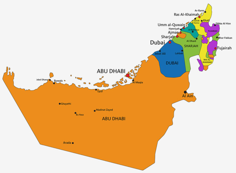 UAE delivery coverage map