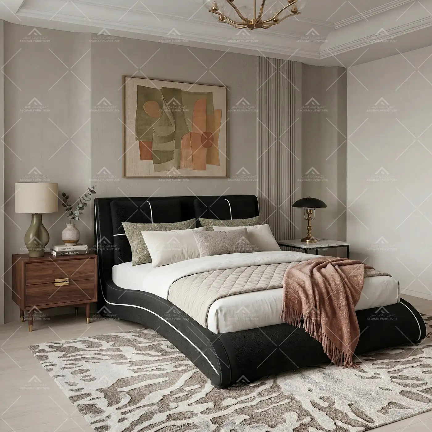Adler Curved Designer Bed with Free Mattress