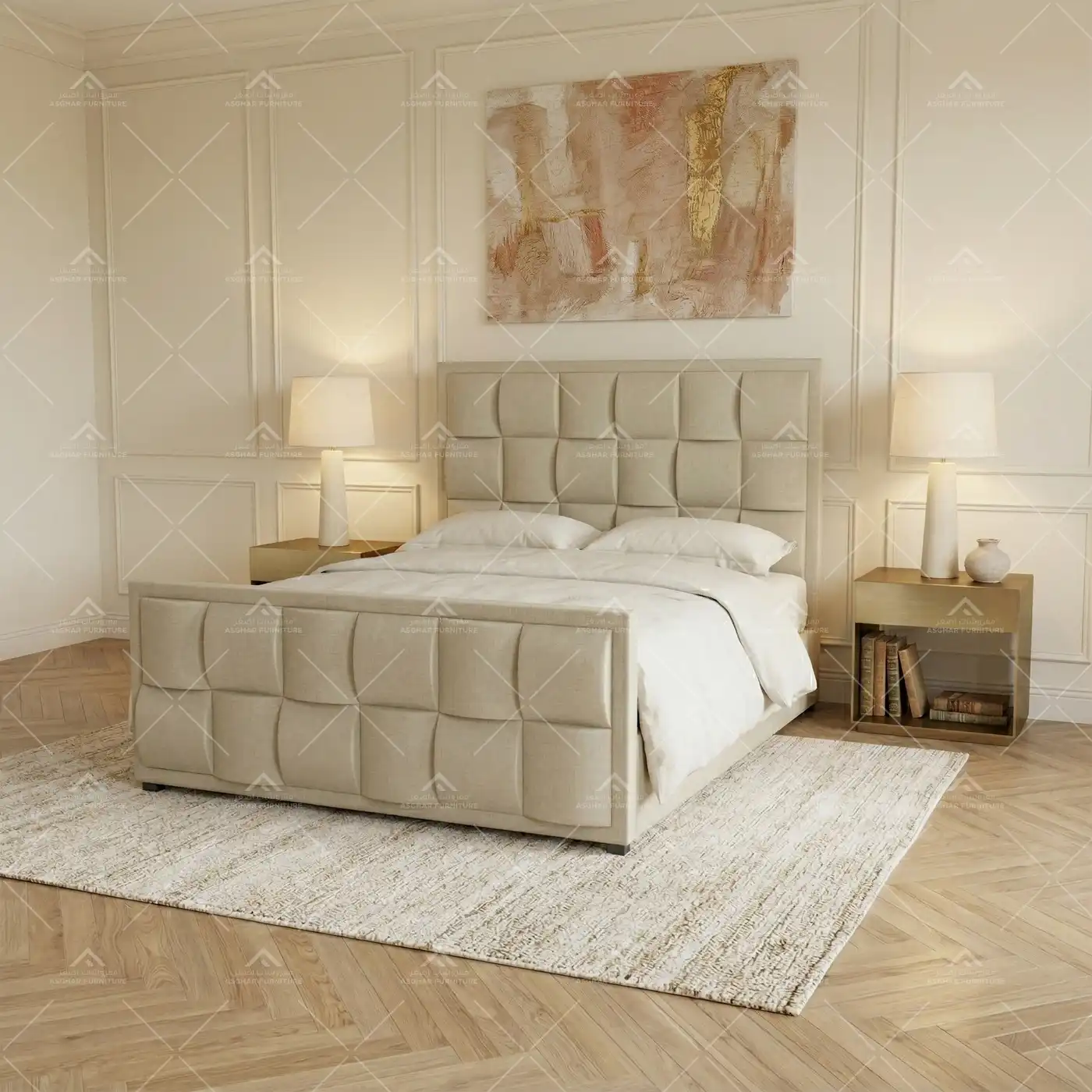 Nyla Premium Designer Bed with Free Mattress